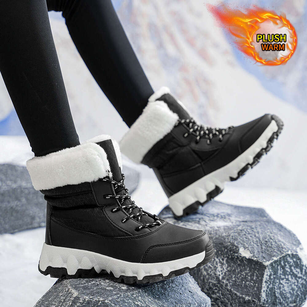 & 'S Thermal High-Top Boots-Like - Heavy-Duty Rubber Easy Slip-On Design, Heels Cold Weather, Autumn Summer And Slippers Fall Fleece, Woman Flat 