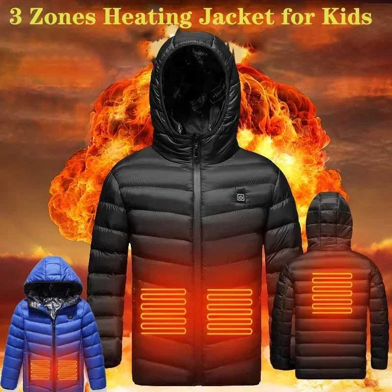 Heated Jacket for Children Men Women USB Charging Jacket Winter Heated Vest Electric Thermal Clothing Kid Washable Hiking Jacket H251017