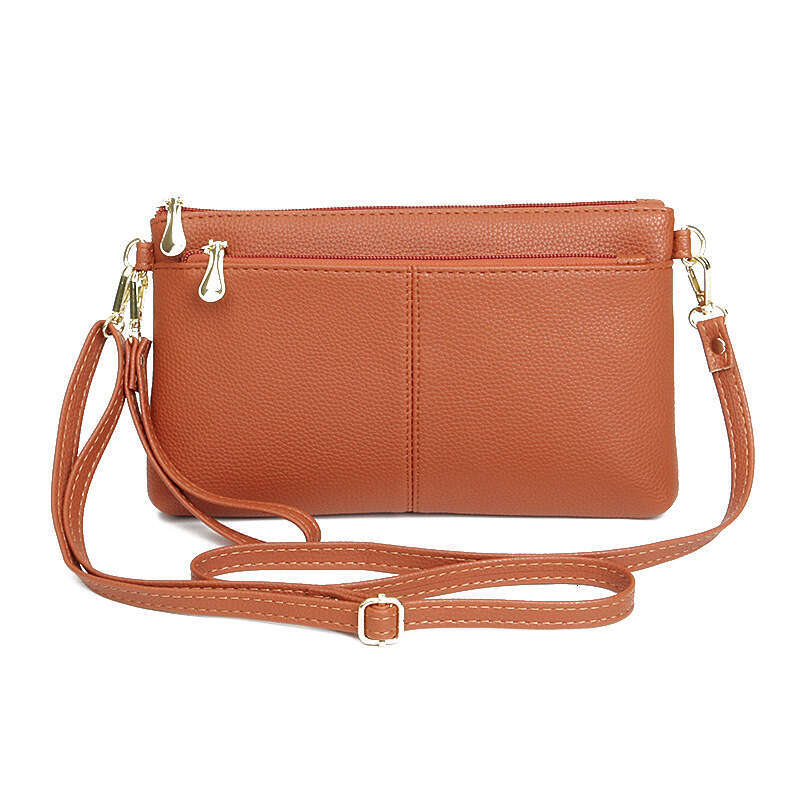 Elegant Crossbody Women, Simple Zipper Square Fashionable Clutch Bag, Dual-use Small for Middle-aged and Elderly, Shoulder Bag