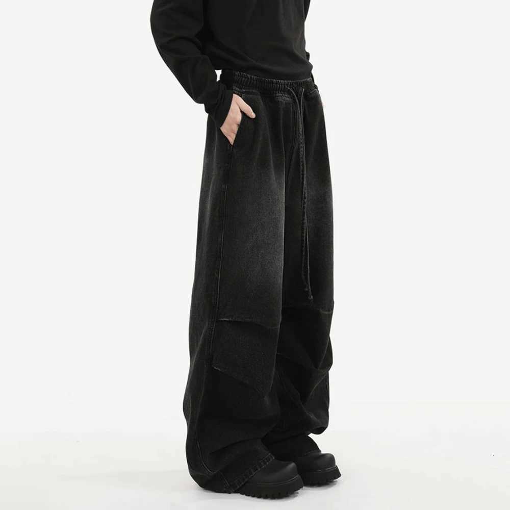 Mens Jeans Cargo Big Pocket Washed Casual Pants Summer Street Wear Fashion 1 Daily Wide Leg Pants MenS Clothing 2025 New1 Y251105