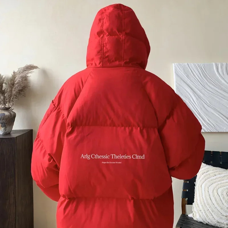 Winter Bread Jacket Winter for Men Fashion Warm Male Parkas Big Size Letter Print Mens Cotton Coat Oversize Men Clothing 251011