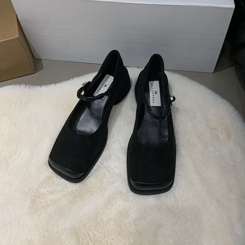 Women's 2025 New Spring Designer Shoe French Elegant Chunky Heel Mary Jane, Versatile Gentle Single Shoes for Evening Occasions