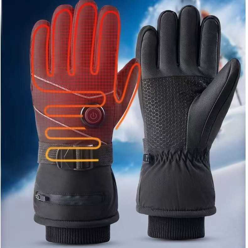 Electric Heated Gloves Touch Screen Winter Mens Skiing Riding Motorcycle Coldproof Warm Heating Charging Gloves H251017
