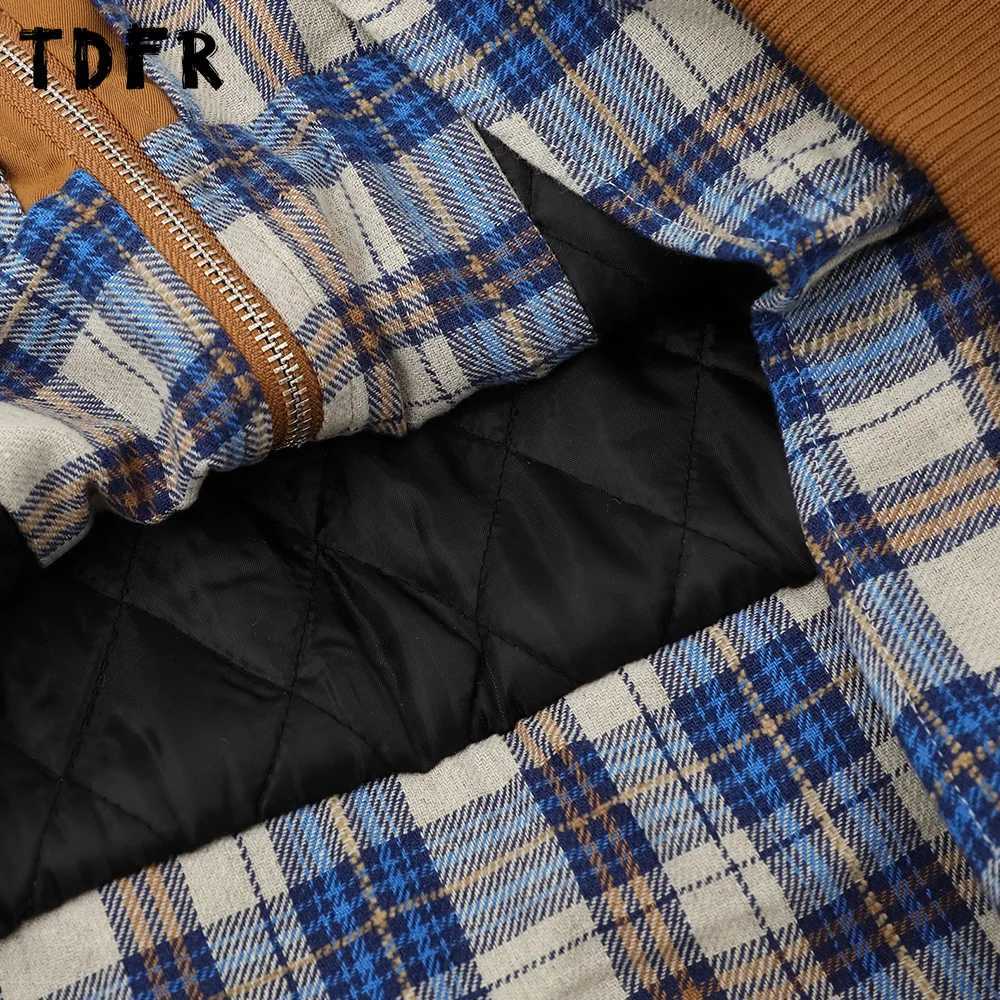 Faketwopiece Hooded Baseball Quilted Jacket Mens Letter Embroidery Retro Casual Winter Loose Raglan Sleeve Padded Jacket Man J251017