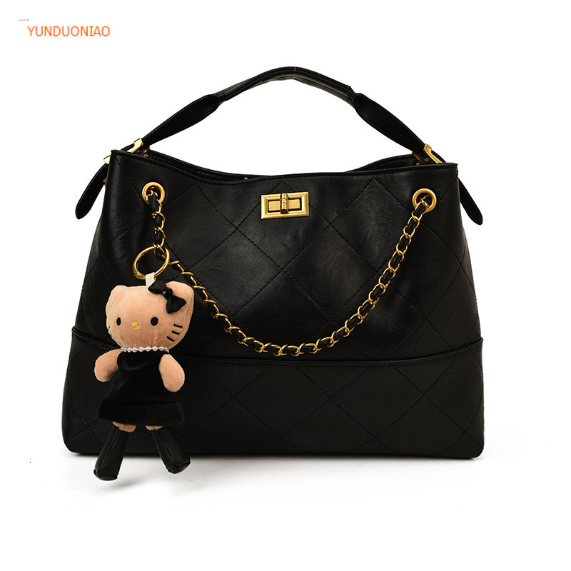 Large capacity women's shoulder bag autumn and winter new designer bag luxury handbag new retro style suede frosted texture quilted chain women&#