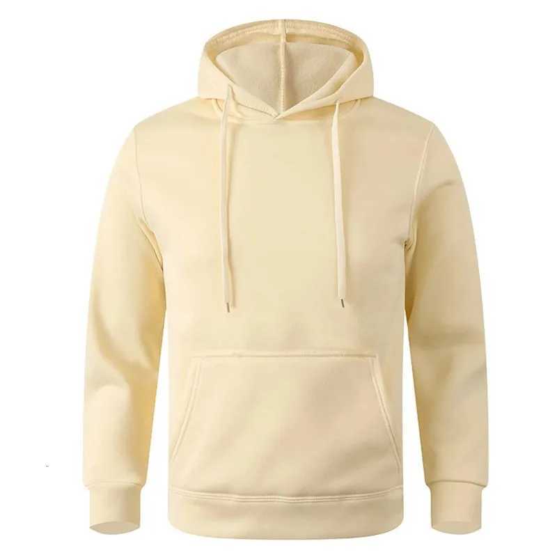 Trendy Versatile Hoodie Mens Solid Color Autumn and Winter Hotselling Simple and Comfortable Unisex Sweatshirts Daily Coat Z251017