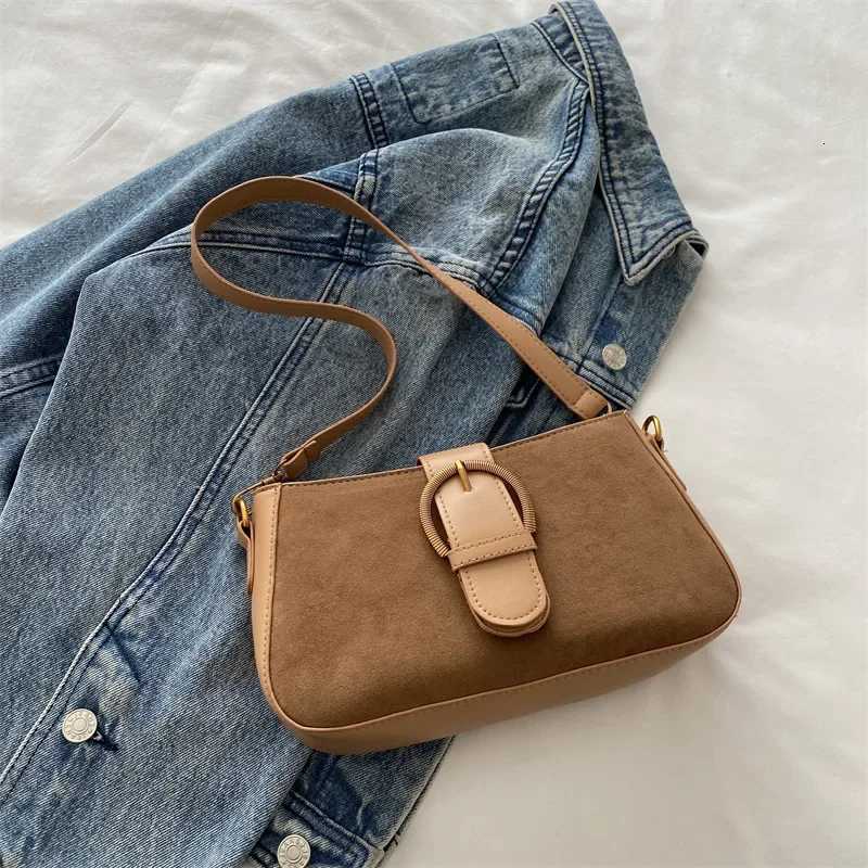 Faux Suede Underarm Bag Zipper Fastener Fiable Shoder Cross Body Bags for Wan Small Square Bag Suitable Daily Outfit1 D251017