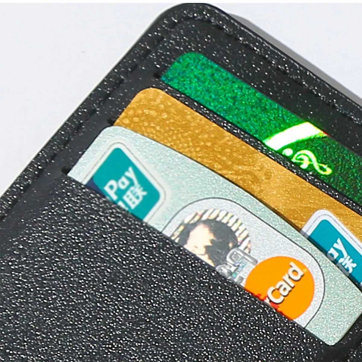 6Pocket Men Women ID Card Holder PU Zipper Small Coin Purse Credit Card Holder Solid Color Business Card Case Business Card CaseW251017