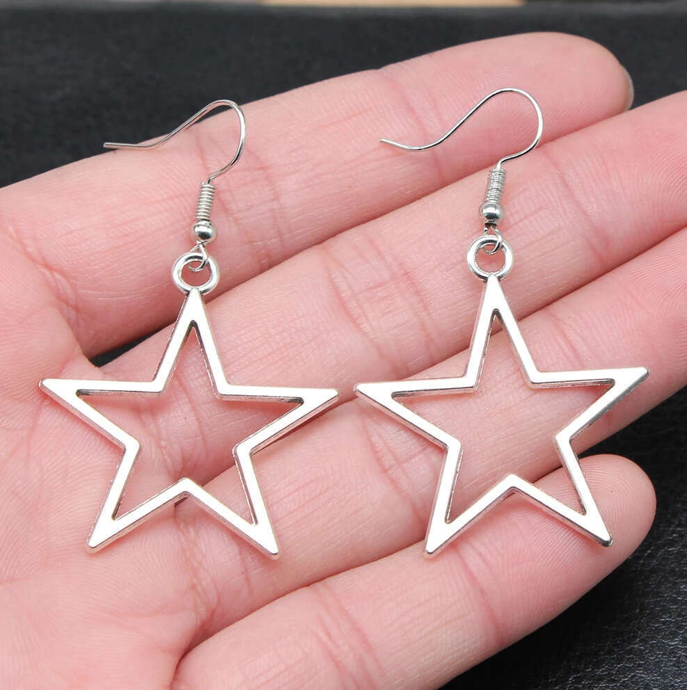 Hot Selling Fashion Simple sier 36x33mm Hollow Star Pendant