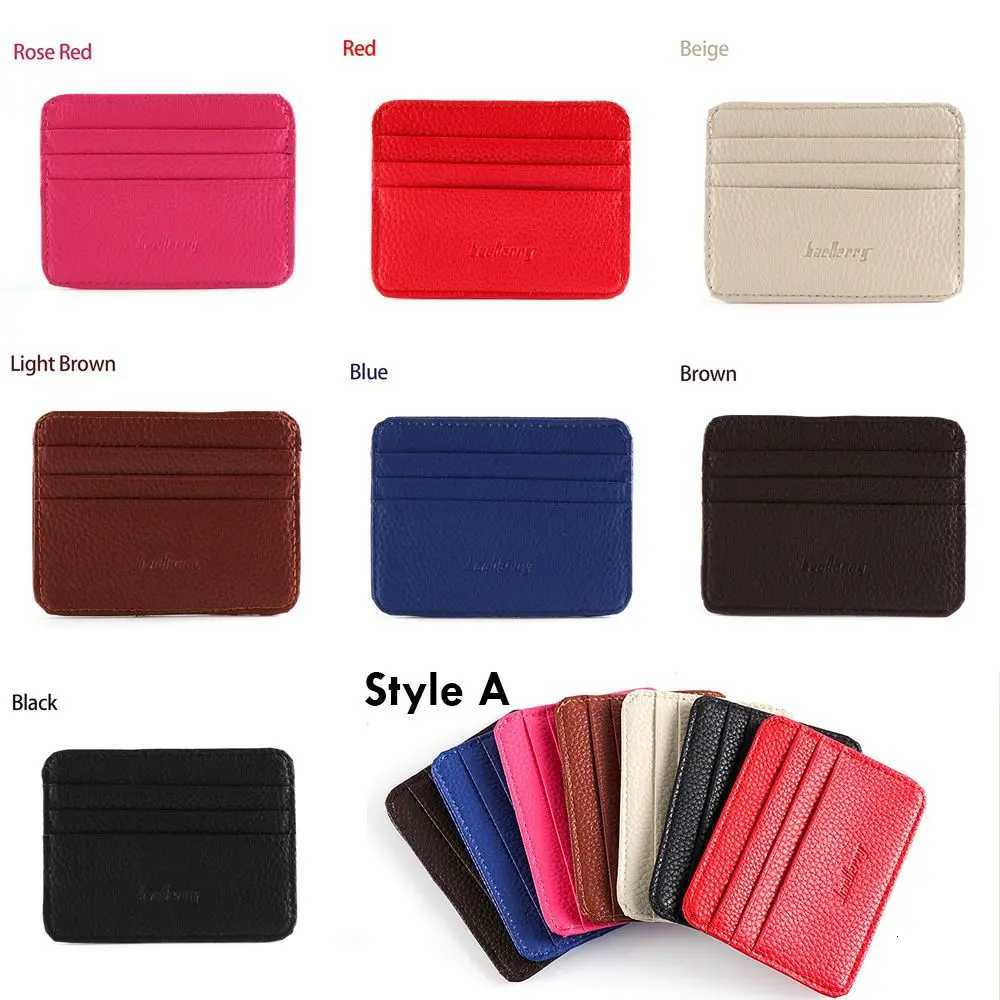 Mens PU Leather ID Credit Card Holder Wallet Coin Purse Fashion Women Business Slim Money Pocket Case Multicard Card HolderW251017