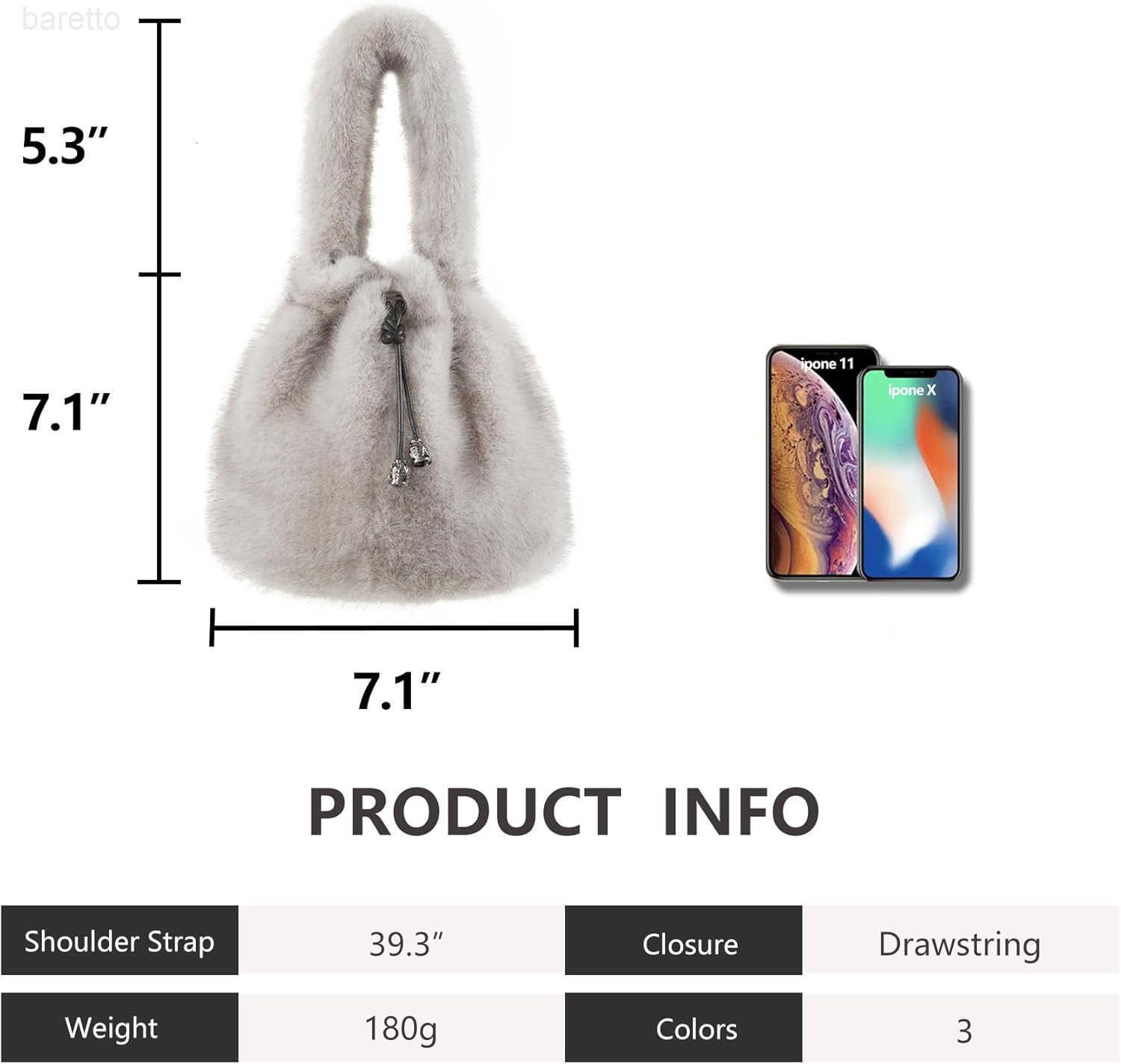 Fur Story Tote Bag Faux Fur Purses for Women Plush Handbag Fuzzy Shoulder Bag Big Capacity Black Purse for womens Girls Z251017