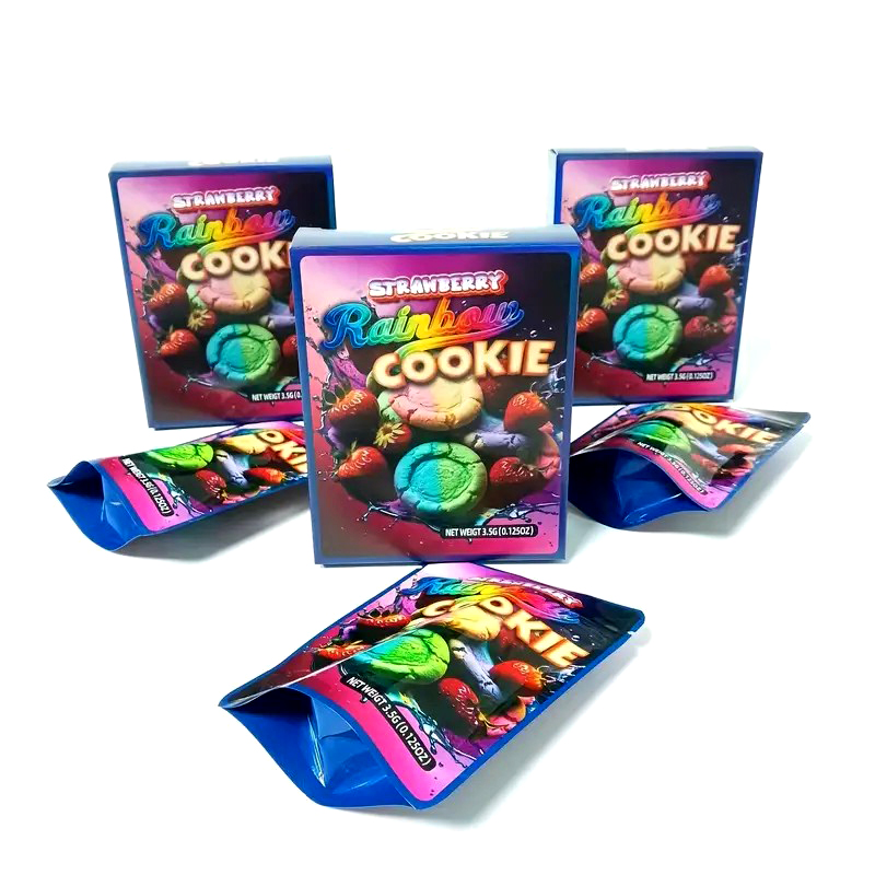 Cookie Mylar Bags 3.5 Gram With Combo Box,Smell Proof Plastic Bag In Box, Zipper Lock Packaging Bags For Snack Candy Small Items ,Storage Pouches 12.5 - view 4