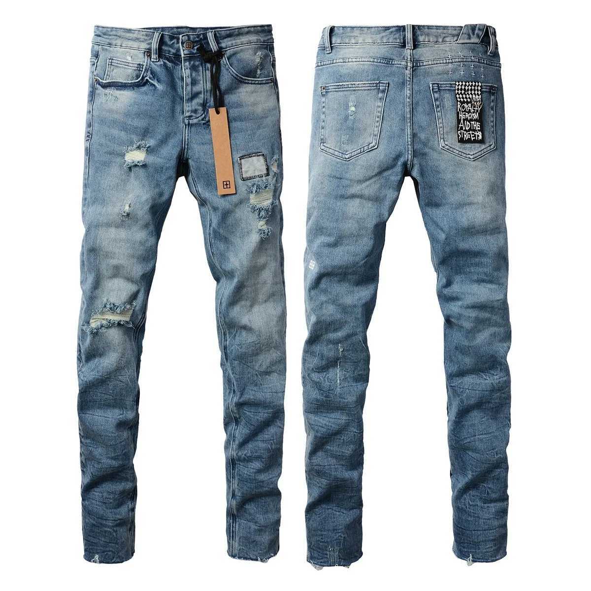 High Quality Cross Jeans 1 High Street Women Men Paint Hole Trend Low Rise Skinny Pants Pleated Ripped Frayed Jeans1 Y251105