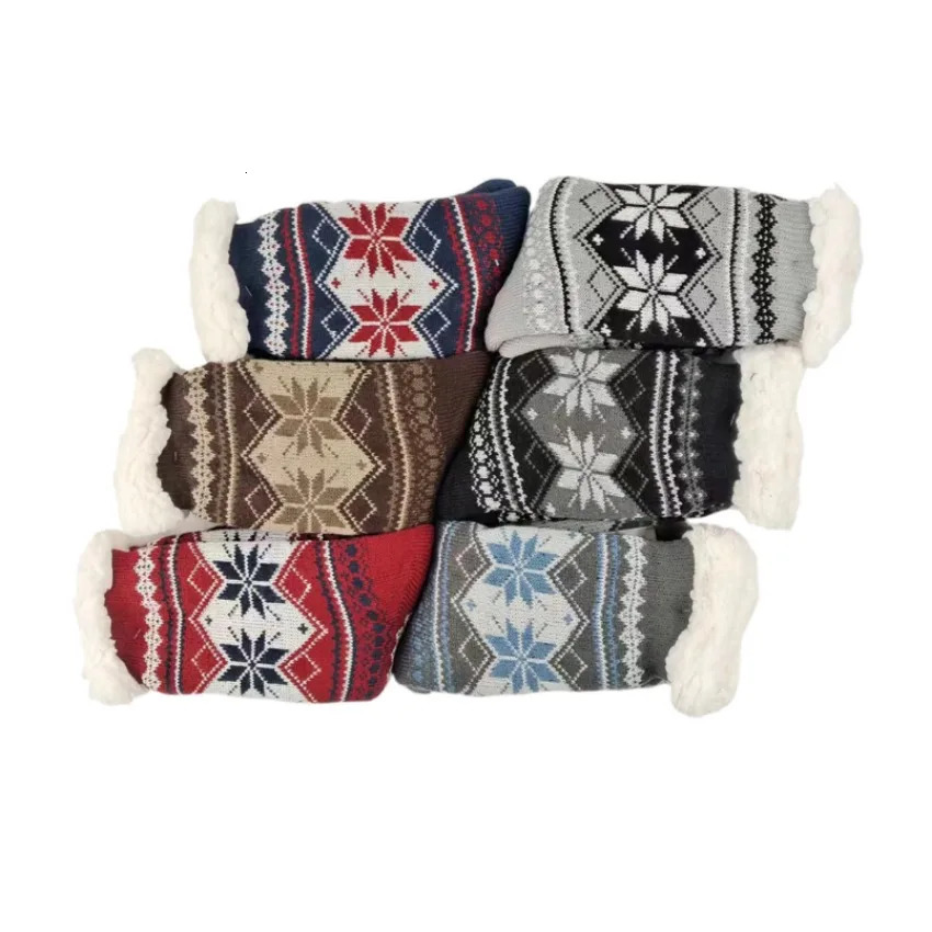 Winter Socks Mens Fluffy Warm Short Plus Velvet Soft Thermal Non Slip Floor Fuzzy Sock Male Thickened Gifts In 251017