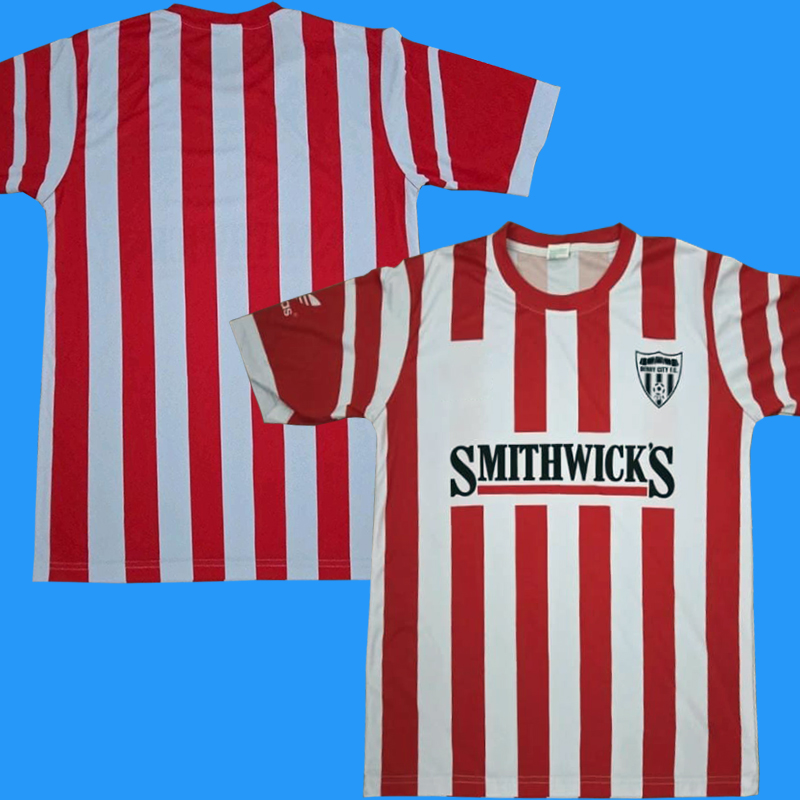 87 88 Derry City Home Soccer Jersey 1987 1988 Retro Derry City Retro Football Shirt