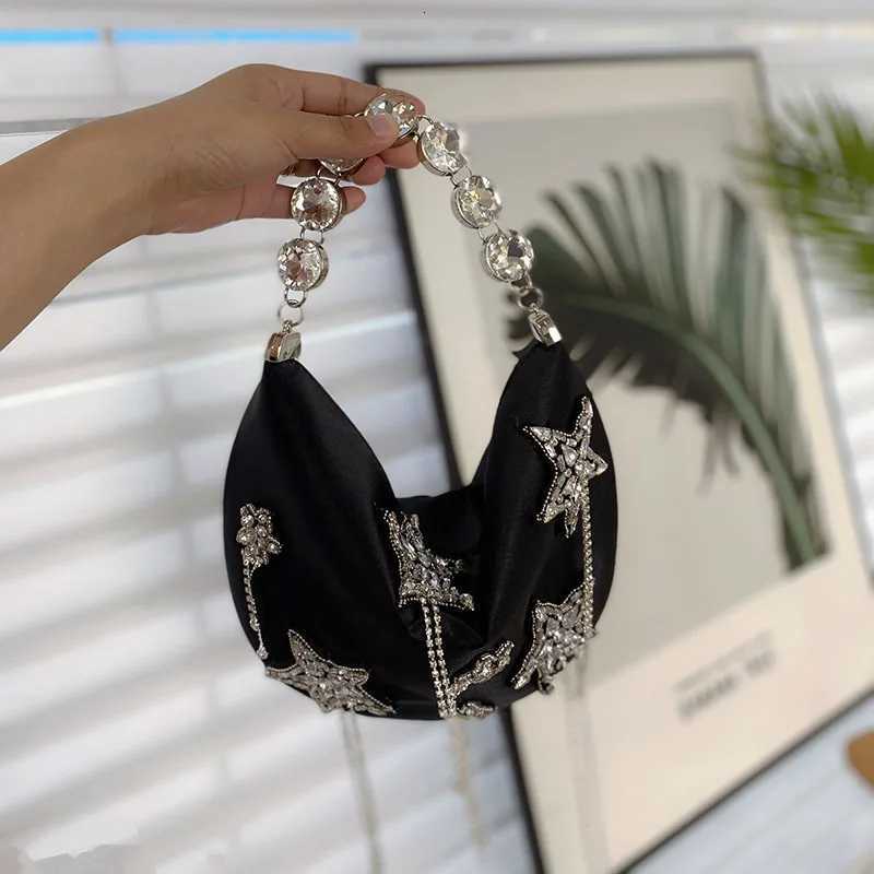 Women Silk Handbag Diamond Bucket Bag StarTassel Evening Bag Shoulder Bag Hobo Bag Party Purse Female Clutches Bolsos Z251017