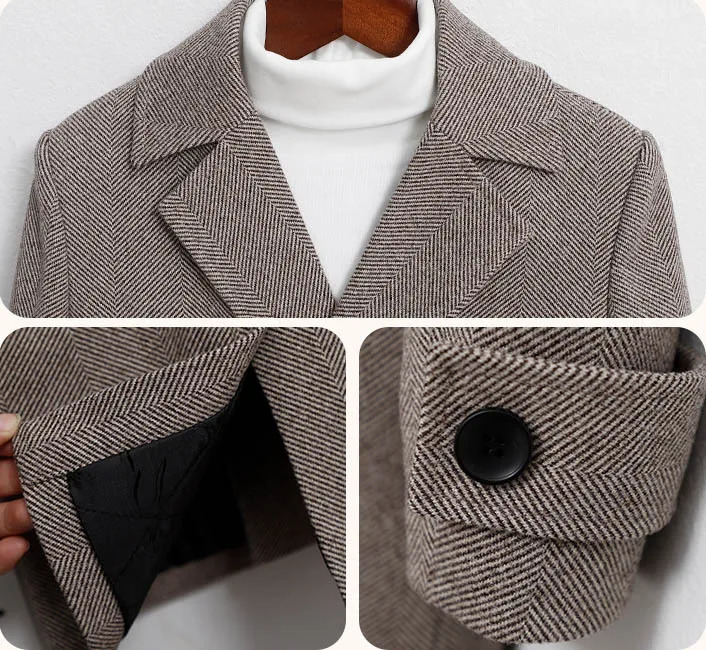 Boys British Style Gary Winter Thick Warm Wool Coat Teenager Kids Pography Woolen Coat Child Windproof Outdoor Jacket 215Y 251015