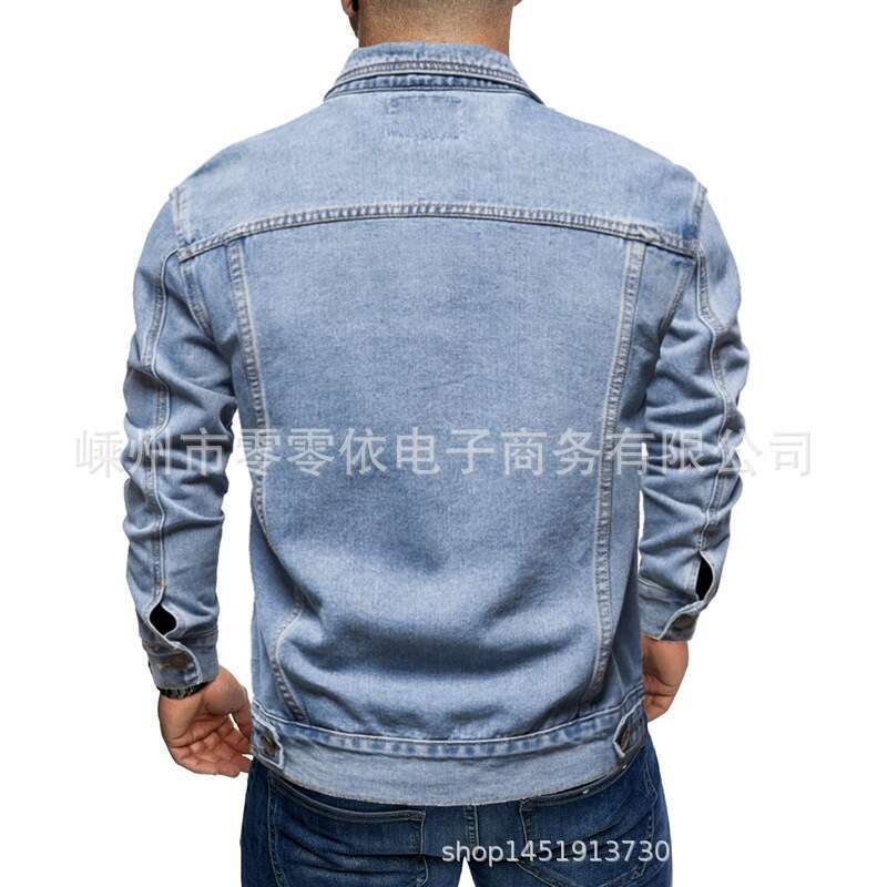Spring And Autumn Trendy Cotton Casual Slim Fit Jacket Denim Coat Men's Clothing B5