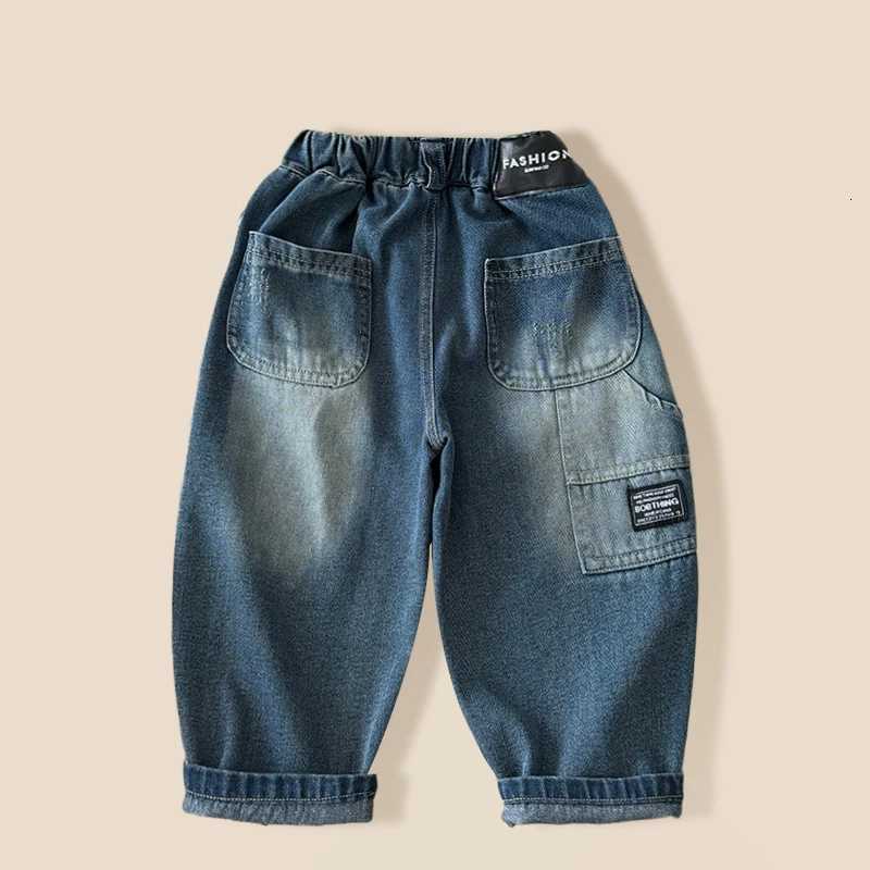 Pants Boy Jeans Spring Autumn 2024 New Straight Loose Leisure Fried Street Versatile TideT251017