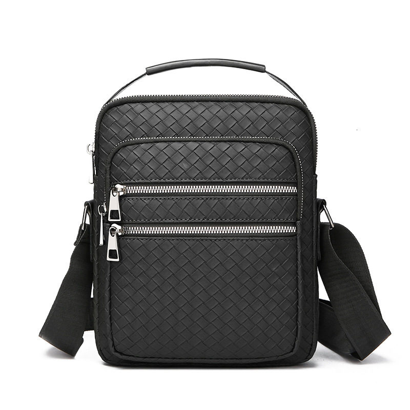 Luxury Designer Handbags Men's Bag New Crossbody Bag Simple Plaid Casual Fashion Trendy Shoulder Bag Business Commuter Luxury Bag Office Worker M