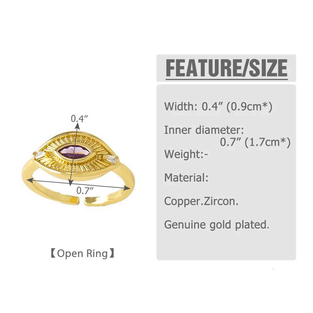 OCESRIO Trendy Mini White Crystal Crossover Wide Rings for Women Copper Gold Plated CZ Evil Eye Ring joyas de mujer rigq40W251017