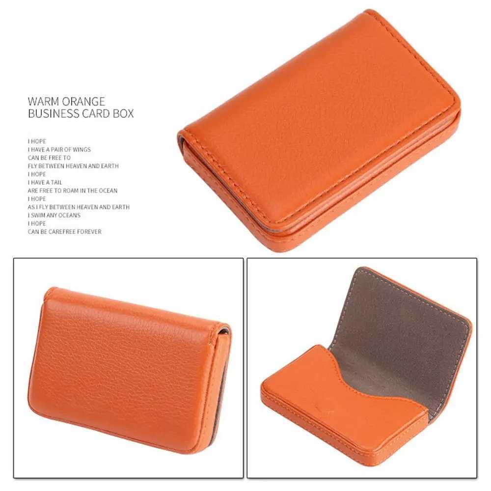 Women Men Business Card Holder PU Leather Wallet PU Leather Businessman Style Credit Card Holder Coin PurseW251017