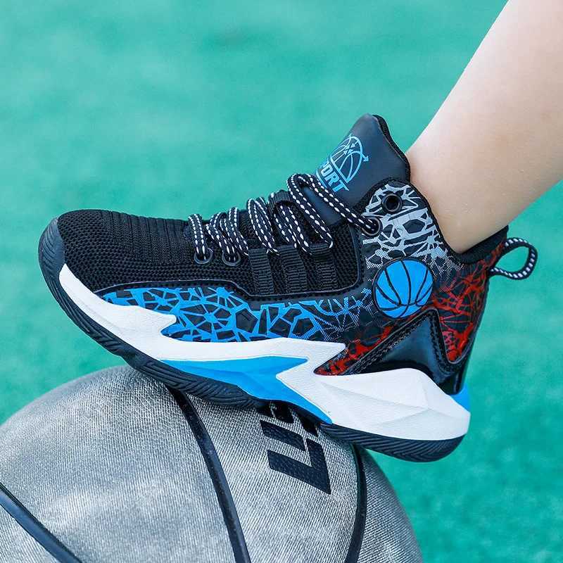 Children Primary School Junior High School Kids Basketball Shoes Boys Mesh Breathable Nonslip SneakersT251017