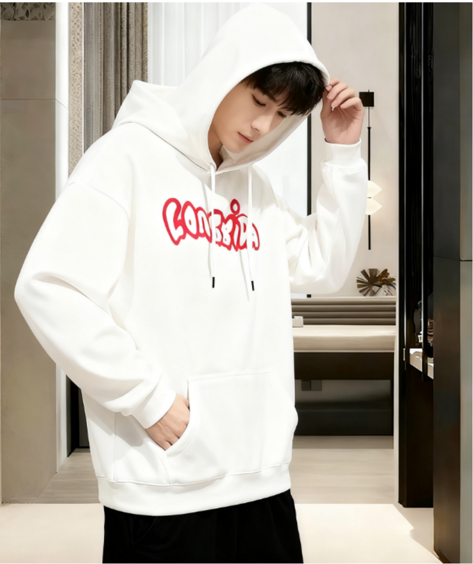 The men's winter hollow pullover is printed with the new sweatshirt pattern Graphic Street wear