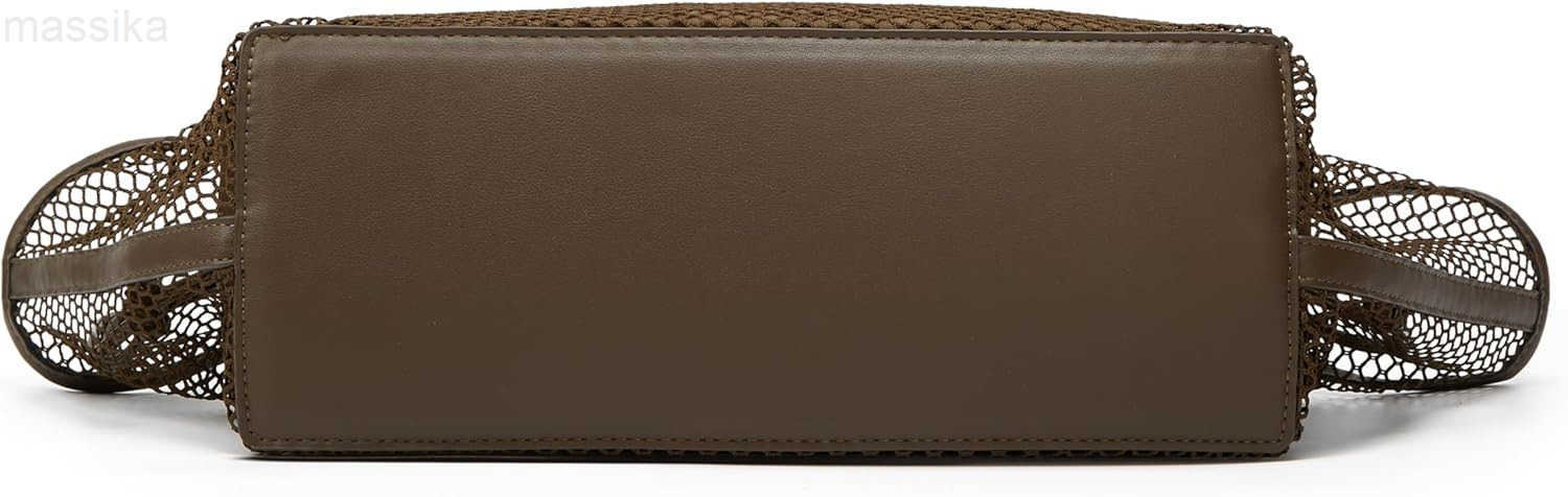 Large Mesh Hobo for Women Summer Beach Bag with Inner Bag Large Tote Elegant Purses for Vacation Travel M251017