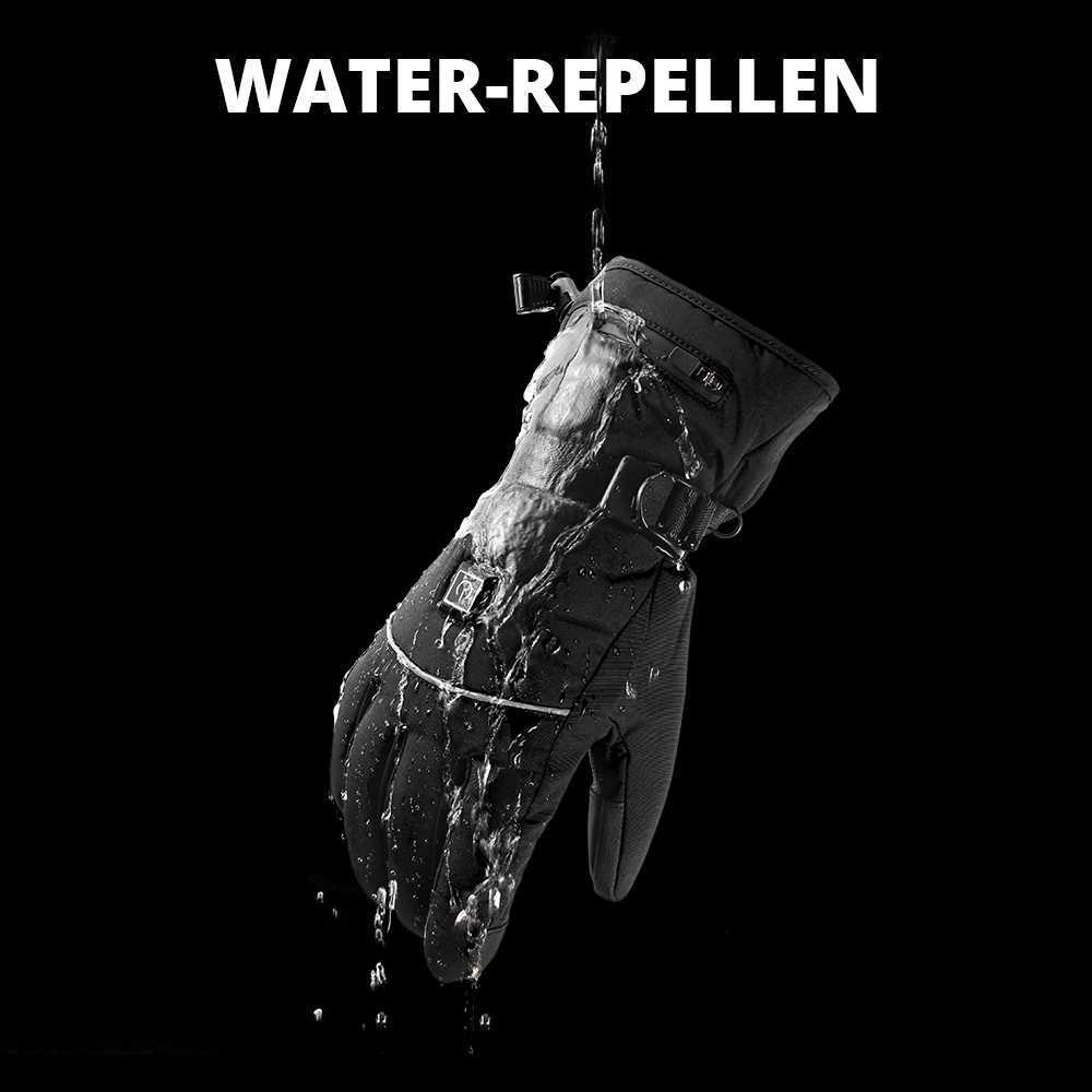 Electric Heated Gloves Skiing Winter Snow Gloves Touch Screen Windproof Warm Rechargeable Battery Hunting Fishing Men H251017