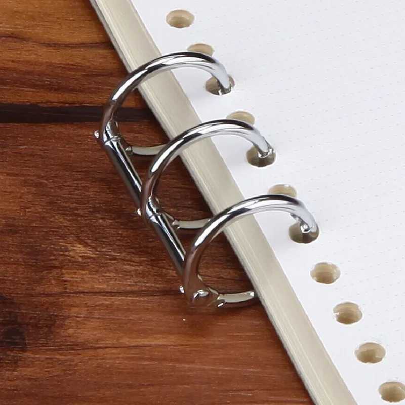 2pcslot Metal Book Rings Notebook Paper Page Binding Rings 3 Rings Loose Leaf Binder Album Circle Clips Office Binding Supplies Z251017