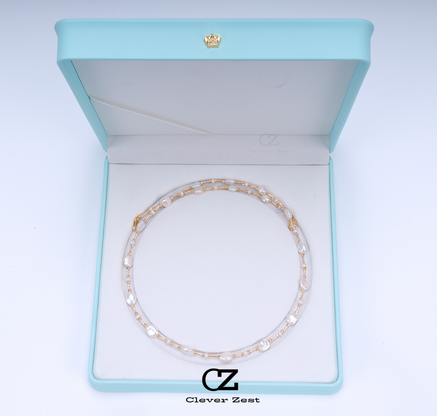 Natural White Baroque Pearl Gold-Plated Necklace 14K Gold-Filled Fashionable Versatile Trend-Setting Anniversary Gift Best Friend Gift
