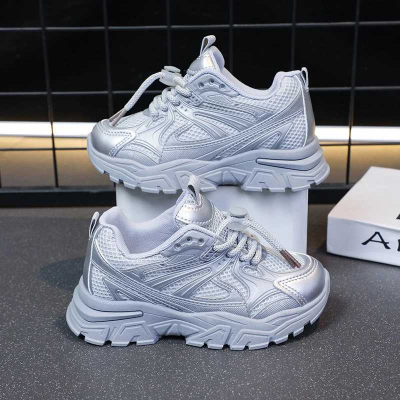 Size 2637 Girls Pink Platform Sneakers Kids Chunky Sole Chidlrens Mesh Sports Shoes Boys Toddler Unisex Casual ShoesT251017