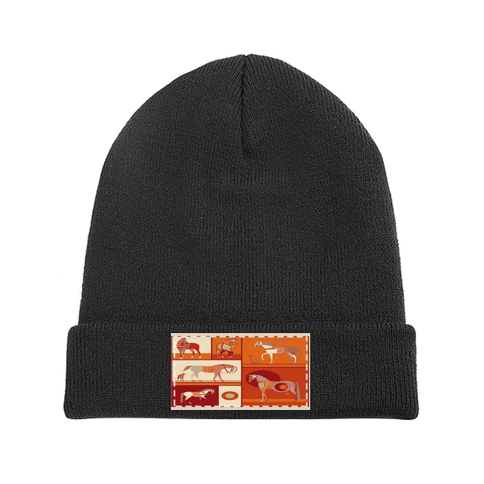 H Designer beanie hat beanie bonnet winter hat beanie luxury Horse striped pattern mens womens beanie winter skull cap bobble hat polo beanie H41