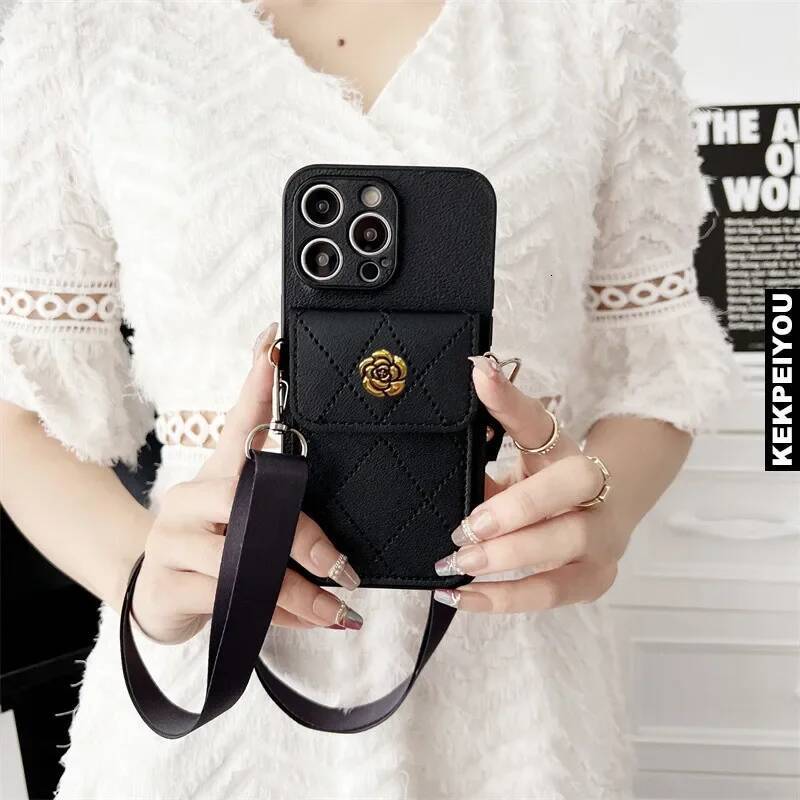 Stylish leather crossbody case with nylon handle strap for iPhone 15 14 13 12 11 Pro MAX 7plus 8plus X/XS XR XSMax