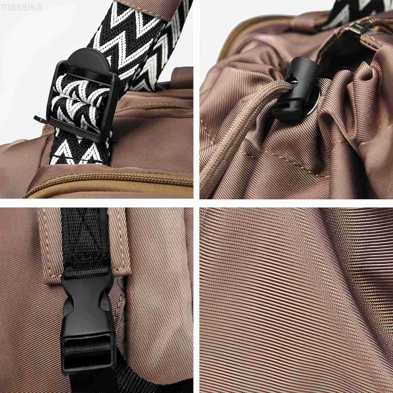 Tote Bag Large Capacity Versatile Nylon Lightweight Backpack with 15 Pockets for Car Travel M251017