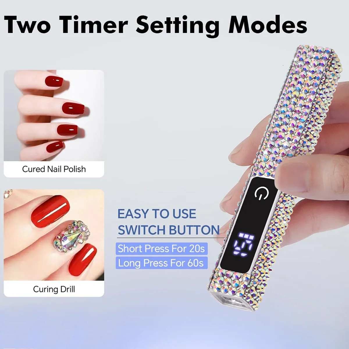 Portable Mini Dryer Lamp UV LED Nail Light For Curing All Nail Gel USB Rechargeable Nail Art Tool Home Travel Use 251014