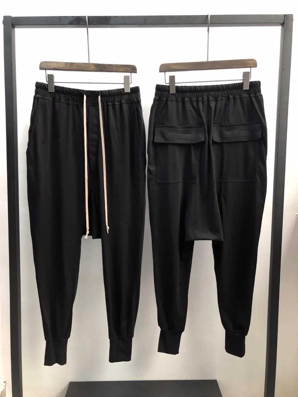 Owen Seak Men Casual Pants 100 Cotton Gothic Men Clothing Sweatpants Summer Lightweight Women Solid Loose Pants Size XLXJ251017