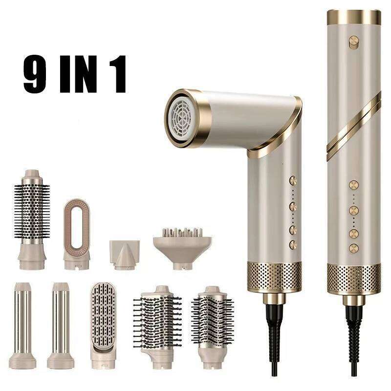 9 in 1 Hot Comb Set Curling Iron Straightener Styling Tool For Professional Hair Dryer Household