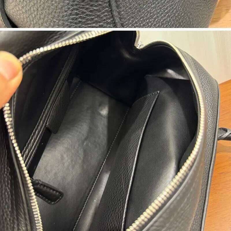 Light High Quality First-layer Cowhide Boston Shafee Line Bowling Premium Leather Women's Large-capacity Pillow Bag