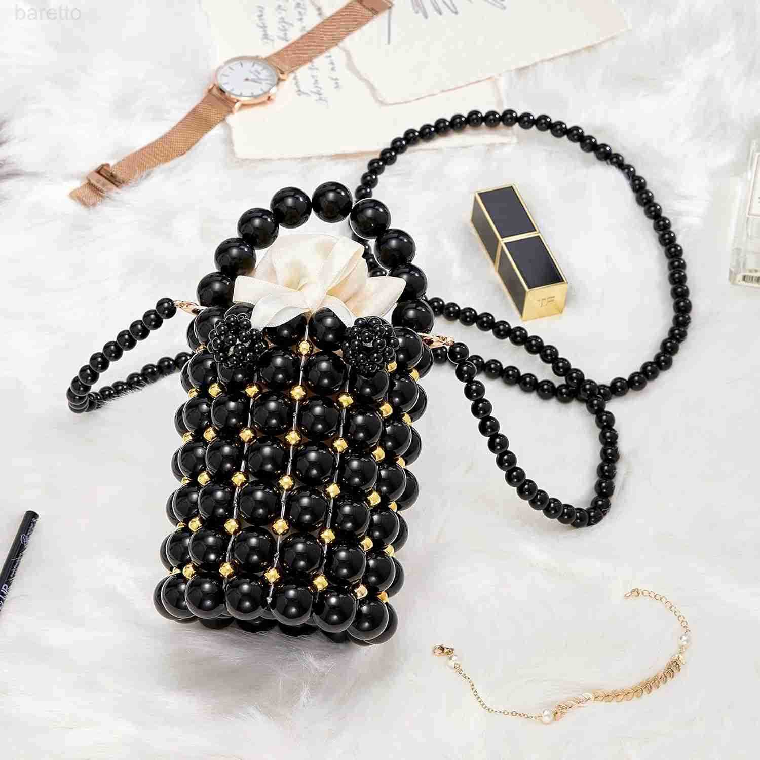 Purses Beaded Clutches Bucket Handbag Womens Small Handmade Bags with Detachable Chain And Inner Bag Z251017