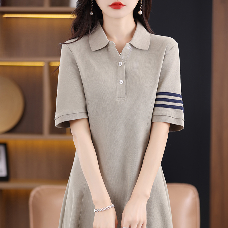 X41100 Temperament elegant mid-length casual dress fashionable loose thin