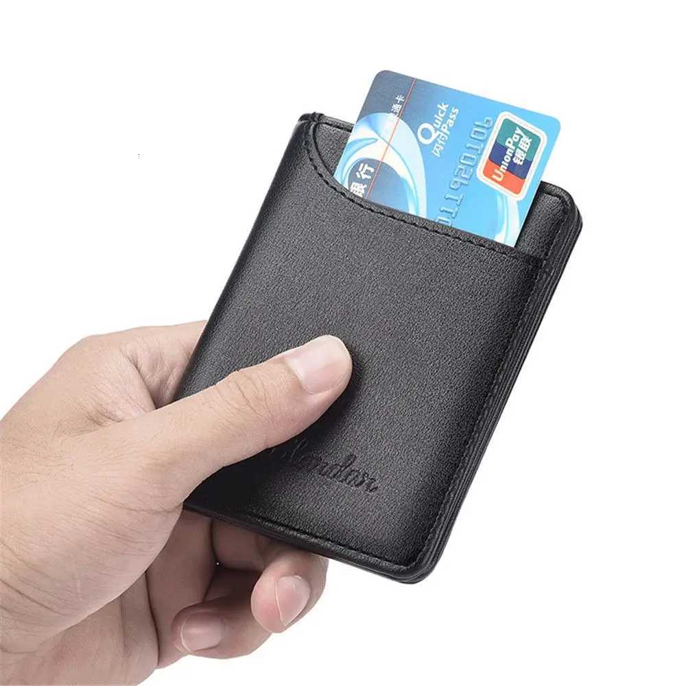 Fashion Thin Wallet Credit Card CoffeeBlack Men Wallet Bifold Money Clip Male Business ID Card Holder Short PU Leather PursesW251017