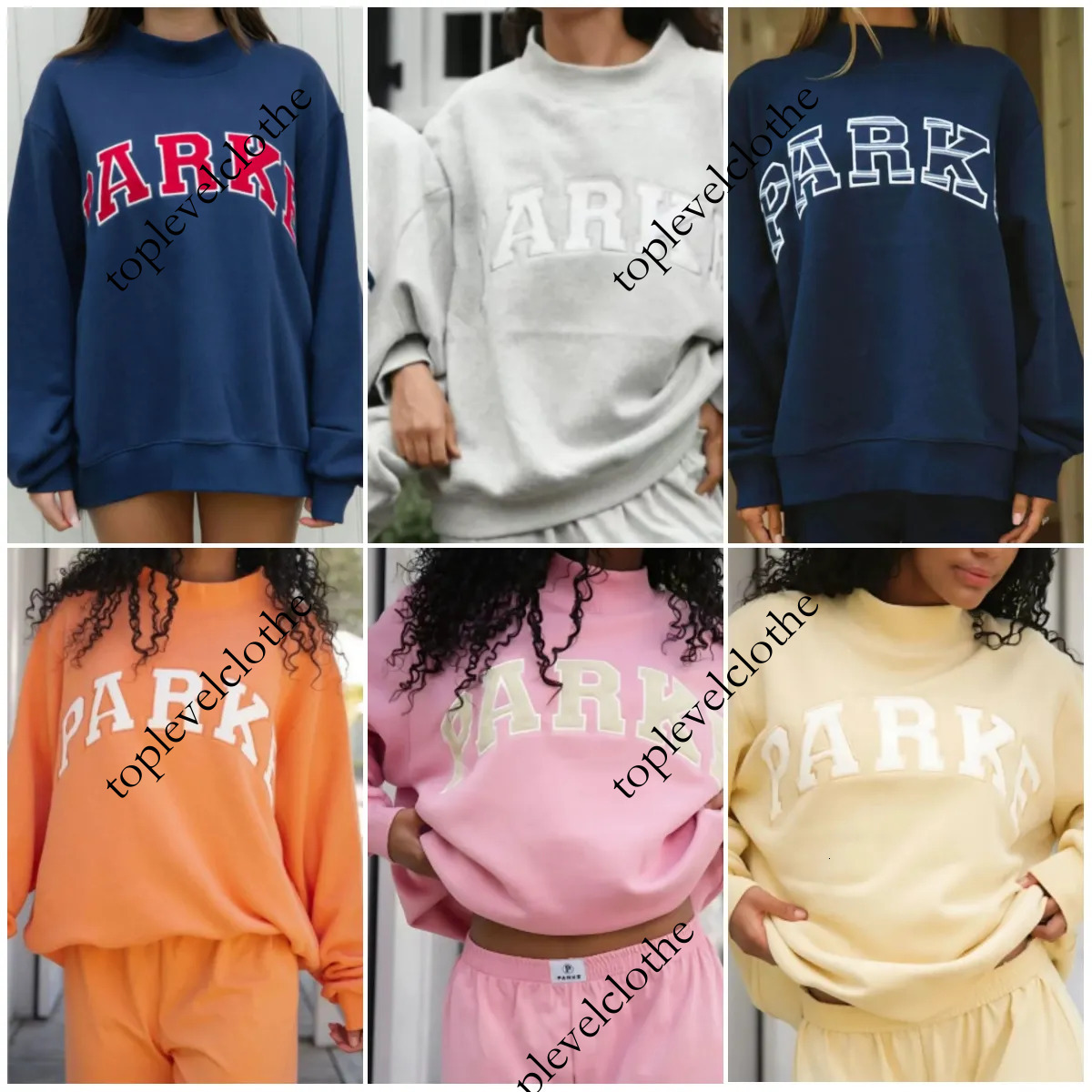 Fashion Parke Sweatshirt Womens Designer Sports Jogging Sweatshirt Womens Autumn Parke Designer Hoodie Loose Fit Letter Print Autumn Winter Casual 9B9