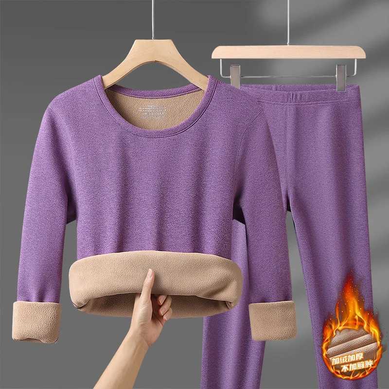 Winter Thermal Underwear Sets Men Women Velvet Tops Long Pants Comfortable Skinfriendly Elastic Thickening Warm 2 Piece Set H251017