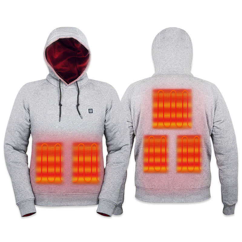 5v Usb Heated Sweatshirt 5zone Heating Thickened Warm Jacket Outdoor Hooded Heated Sweatshirt H251017
