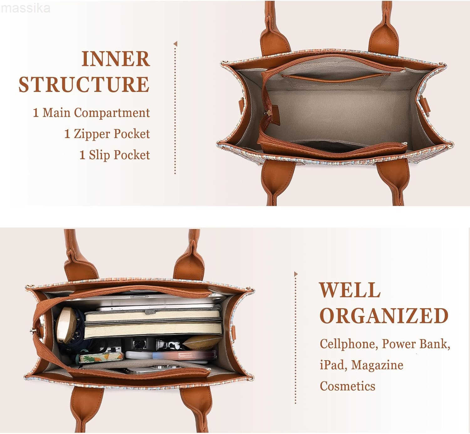 Medium Purse for Women PU Leather Tote Bag Western Satchel Handbag Purses Ladies Top Handle Crossbody Shoulder Bag Brown M251017