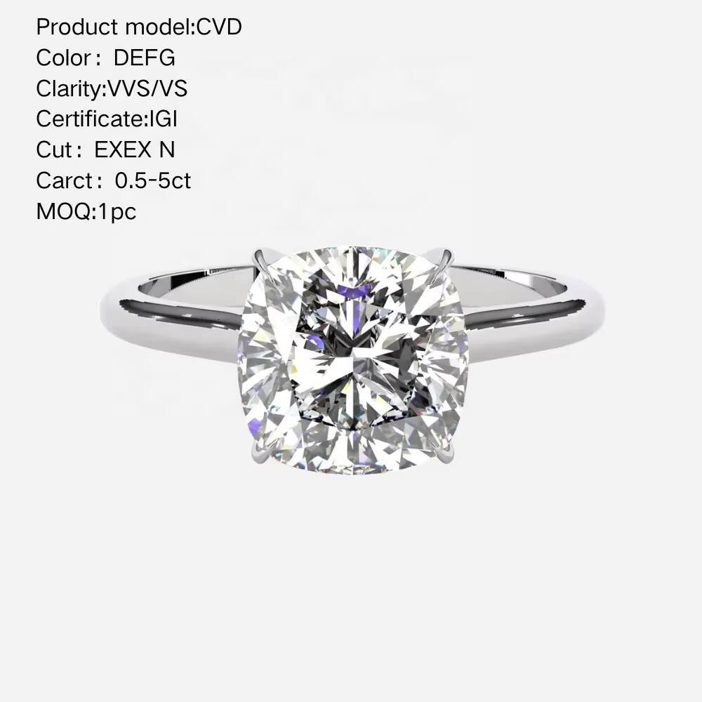 IGI Certified Fine Diamond Jewelry Ring DVS1 05ct Laboratory Grown Diamond Custom Womens Wedding Ring Gift Proposal Ring