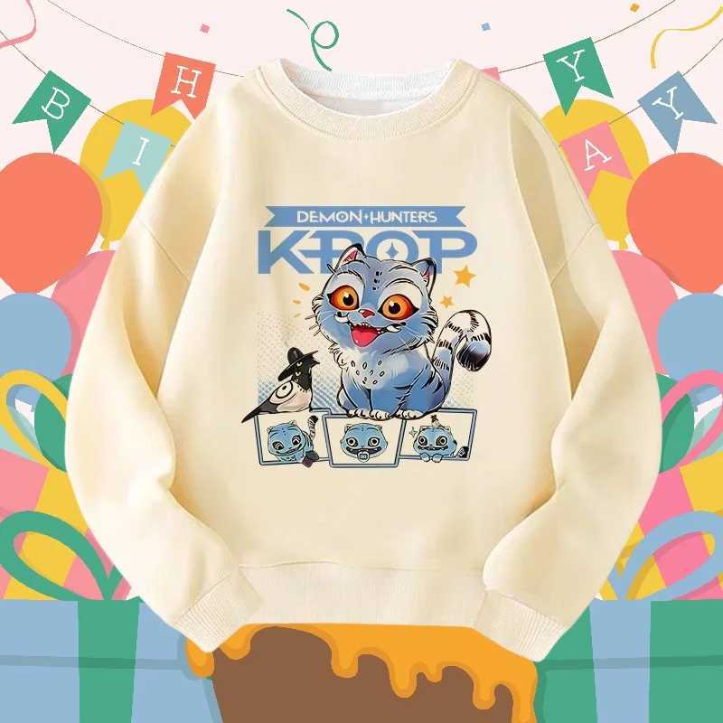 2025 Hot Movie New Unisex Shirt Manga Kpop Demon Hunters Childrens Sweatshirt Cute Tiger Shirt for Boys Girls The Kid Shirt 02 C251017