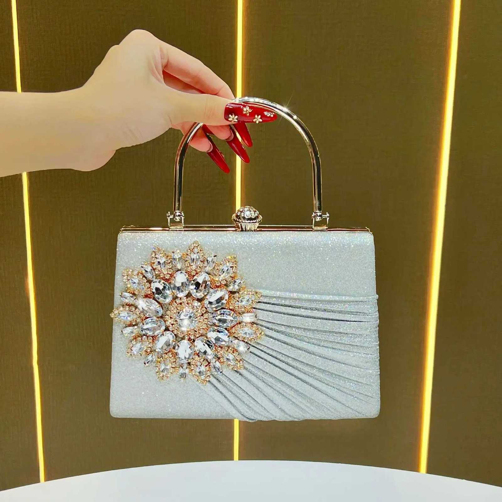 Dinner bag niche diamondencrusted handbag single shoulder oblique span banquet evening bag fashion handbag Z251017